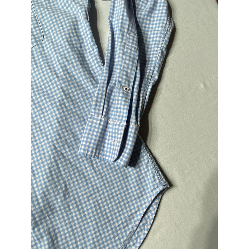 Bonobos Slim Fit Button Down Shirt Men's M Blue White Gingham Stretch - Picture 3 of 12